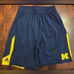 Adidas Climalite University of Michigan Navy Blue Basketball Shorts Men’s Size M
